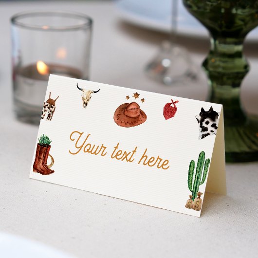 Eerste Rodeo Cowboy Verjaardagsplek Kaart Plaatskaartje