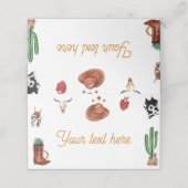 Eerste Rodeo Cowboy Verjaardagsplek Kaart Plaatskaartje (Buitenkant ongevouwen)