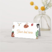 Eerste Rodeo Cowboy Verjaardagsplek Kaart Plaatskaartje (Voorkant)