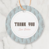 Eerste Rodeo Cowboy Western Boy 1e Verjaardag Bedankjes Labels (Achterkant)