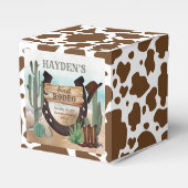 Eerste Rodeo Cowboy Western Boy 1st Birthday Party Bedankdoosjes (Voorkant Zijde)