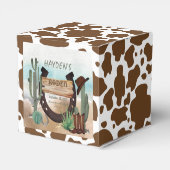 Eerste Rodeo Cowboy Western Boy 1st Birthday Party Bedankdoosjes (Achterkant)
