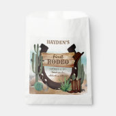 Eerste Rodeo Cowboy Western Boy 1st Birthday Party Bedankzakje (Voorkant)