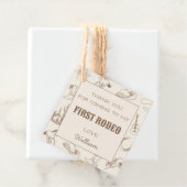 Eerste Rodeo Cowboy Westerne verjaardag Dank u Lab Bedankjes Labels (In situ)