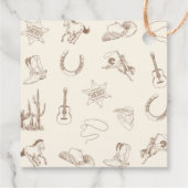 Eerste Rodeo Cowboy Westerne verjaardag Dank u Lab Bedankjes Labels (Achterkant)