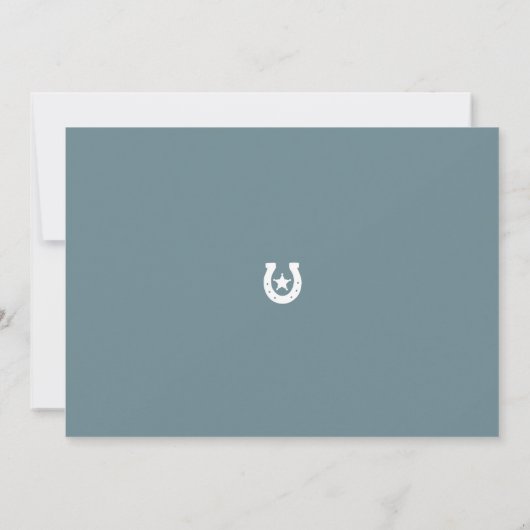 Eerste Rodeo Cowboy Wild West Eerste Verjaardag Fo Kaart (Achterkant)