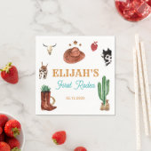 Eerste Rodeo Cowboy Wild West verjaardag Servet (Insitu)