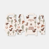 Eerste rodeo Cowboy Wild West verjaardagsfeestje Bedankdoosjes (Uitgevouwen)