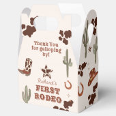Eerste rodeo Cowboy Wild West verjaardagsfeestje Bedankdoosjes (Geopend)
