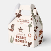 Eerste rodeo Cowboy Wild West verjaardagsfeestje Bedankdoosjes (Voorkant Zijde)