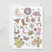 Eerste Rodeo Cowboy Wild West Western Meisje Verja Kaart (Achterkant)