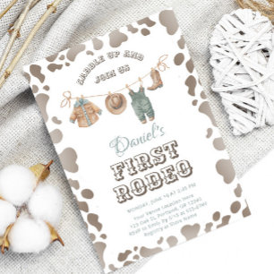 Eerste Rodeo Cowboykleding Western jongensverjaard Kaart