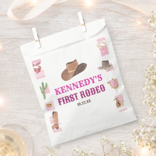 Eerste Rodeo Cowgirl 1e Eerste Verjaardagsfeest Bedankzakje (Geknipt)