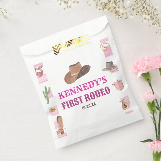 Eerste Rodeo Cowgirl 1e Eerste Verjaardagsfeest Bedankzakje (Gezegeld)