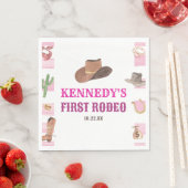 Eerste Rodeo Cowgirl 1e Eerste Verjaardagsfeest Servet (Insitu)