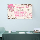 Eerste Rodeo Cowgirl 2e rodeo verjaardagsfeestje Spandoek (Beurs)