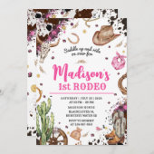 Eerste Rodeo Cowgirl Feest Kaart (Voorkant / Achterkant)