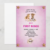 Eerste Rodeo Cowgirl Kinder 1e verjaardag Kaart (Voorkant / Achterkant)