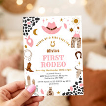 Eerste Rodeo Cowgirl Roze Western 1e Verjaardag