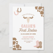 Eerste Rodeo Cowgirl verjaardag Kaart (Voorkant)