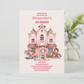 Eerste Rodeo Cowgirl verjaardagsfeestje Kaart (Staand voorkant)