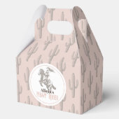 Eerste Rodeo Cowgirl Western Roze 1e Verjaardag Bedankdoosjes (Voorkant)