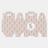 Eerste Rodeo Cowgirl Western Roze 1e Verjaardag Bedankdoosjes (Ongevouwen)