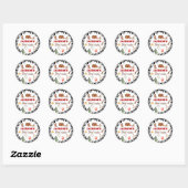 Eerste Rodeo Cupcake Toppers 1e verjaardag Ronde Sticker (Vel)