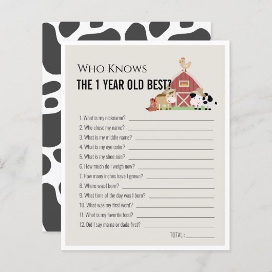 Eerste Rodeo die 1yo Beste 1st Birthday Game kent (Voorkant / Achterkant)