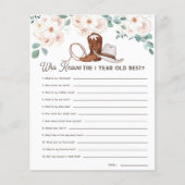 Eerste Rodeo die 1yo Beste 1st Birthday Game kent (Voorkant)