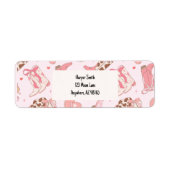 Eerste Rodeo Girls Retour Adreslabel Etiket (Voorkant)