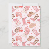 Eerste Rodeo Girls verjaardagsuitnodiging Kaart (Achterkant)