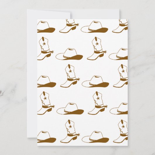 Eerste Rodeo Hand getekend West Western 1e verjaar Kaart (Achterkant)