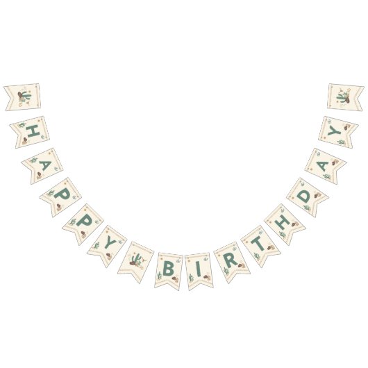 Eerste Rodeo Happy Birthday-banner Vlaggetjes (Alle)