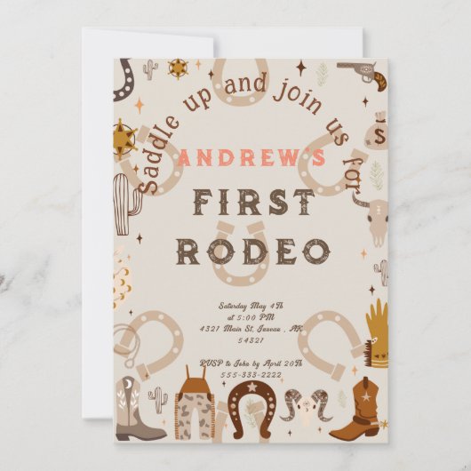 Eerste Rodeo Hoefijzer land Kaart (Voorkant)