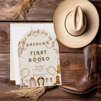 Eerste Rodeo Hoefijzer Patroon Landelijk Kaart