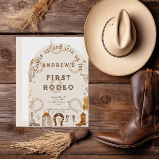 Eerste Rodeo Hoefijzer Patroon Landelijk Kaart
