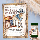 Eerste RODEO | Jongen Cowboy 1e verjaardag Kaart