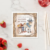 Eerste RODEO | Jongen Cowboy 1e verjaardagsfeestje Servet (Insitu)