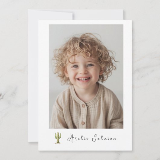 Eerste Rodeo Jongen Moderne 1e Verjaardag Kaart (Achterkant)