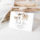 Eerste Rodeo jongen verjaardag Bedankkaart