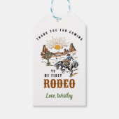 Eerste Rodeo jongen verjaardag Cadeaulabel (Voorkant)