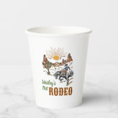 Eerste Rodeo jongen verjaardag Papieren Bekers (Voorkant)