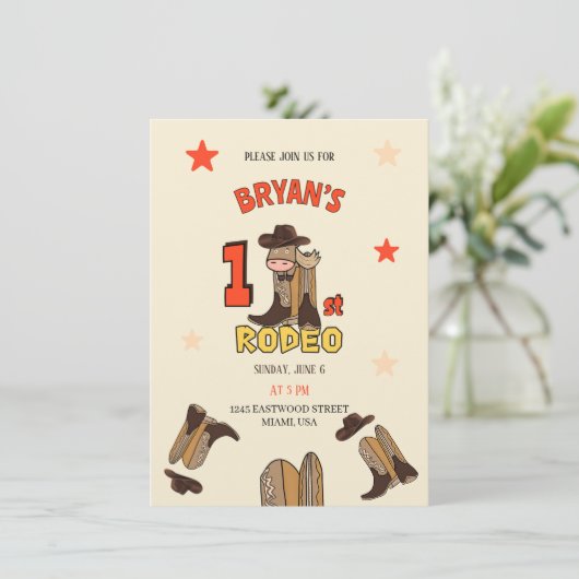 Eerste Rodeo Kaart (Staand voorkant)