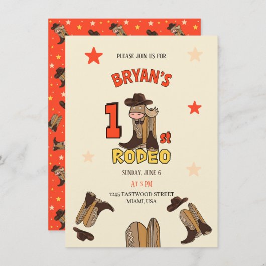 Eerste Rodeo Kaart (Voorkant / Achterkant)