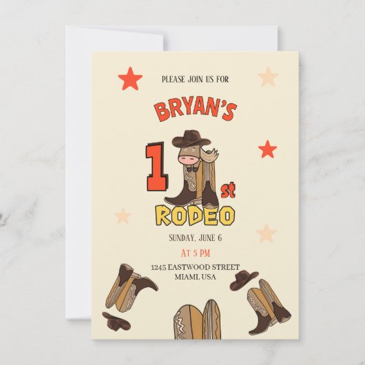 Eerste Rodeo Kaart (Voorkant)