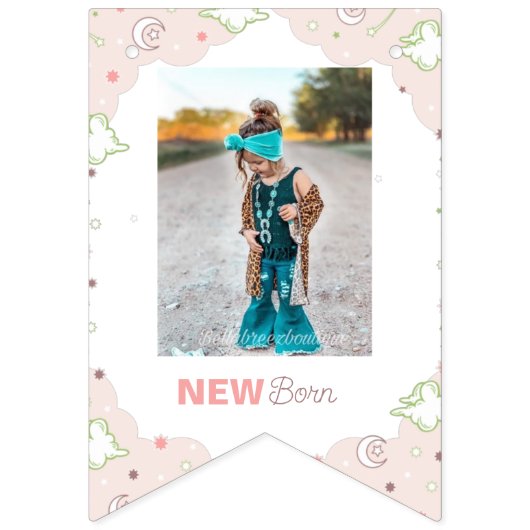 Eerste Rodeo Maandelijkse Foto banner Bunting Flag (Eerste vlag)