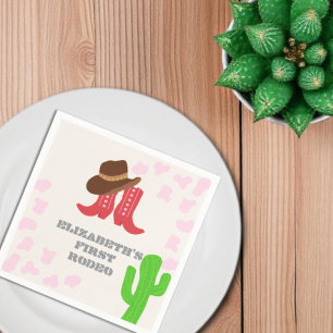 Eerste Rodeo Meisje 1e Verjaardag Servet