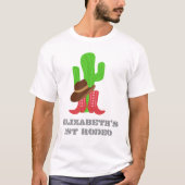 Eerste Rodeo Meisje 1e Verjaardag T-shirt (Voorkant)