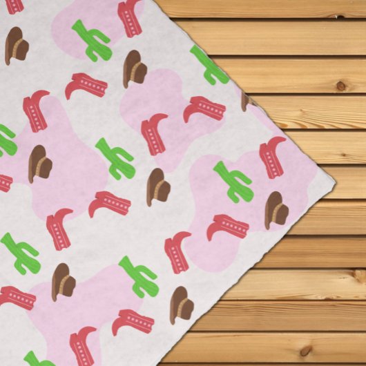 Eerste Rodeo Meisje 1e Verjaardag Tissuepapier